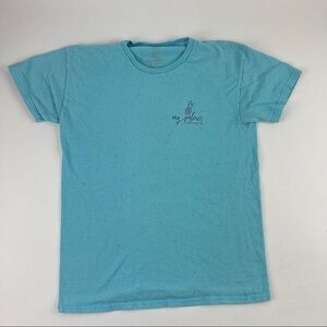 My Palmer Tshirt Girls Youth Large Blue Pineapple
